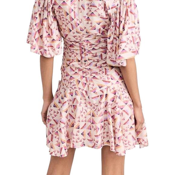 NEW ISABEL MARANT lienne dress in ecru/multicolor - Picture 2 of 4